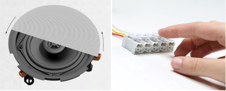 AUDAC CIRA840D/W, двухполосная встраиваемая акустическая система